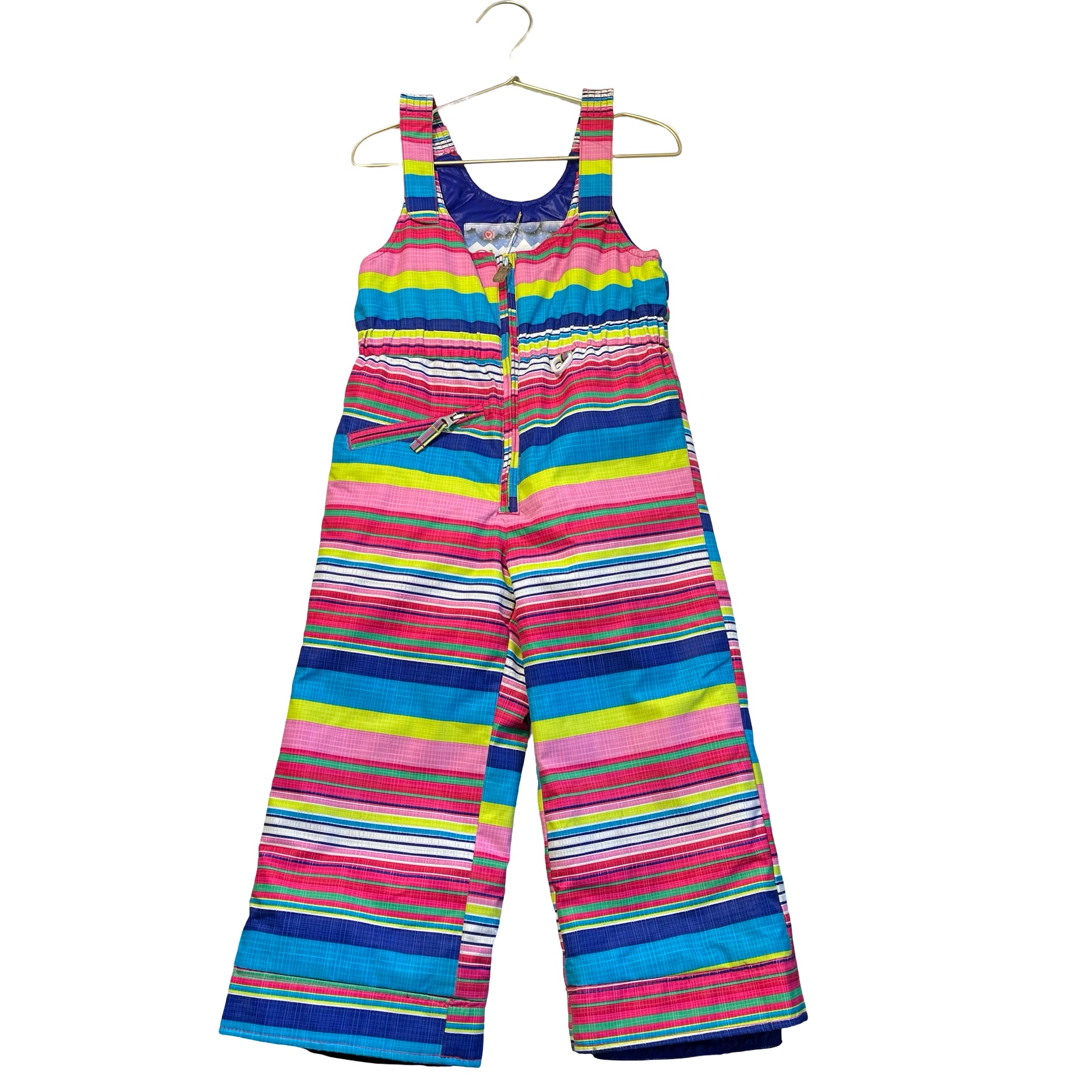 Obermeyer Colorful Striped Snow Bib - Size 4