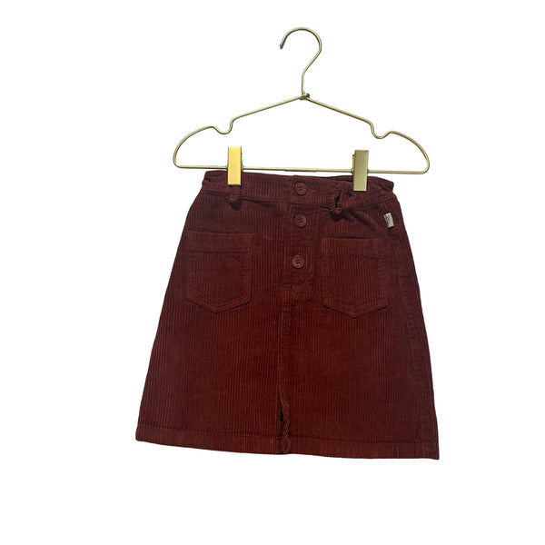 My Little Cozmo Rust Brown Corduroy Skirt - Size 3Y