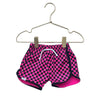 George Hats Hot Pink & Black Check Swim Shorts - Size 18-24 Mo