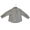 Zara Ivory & Navy Plaid Flannel Button Down Shirt - Size 4
