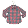 Crewcuts Peach & Teal Check Button Down Shirt - Size 2