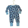 Magnetic Me Blue Dinosaur Print One-Piece PJs - Size 0-3 Mo