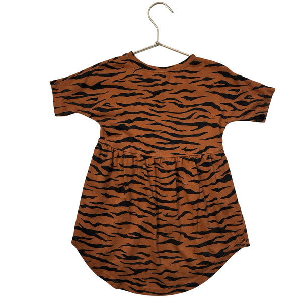 Hux Brown & Black Tiger Stripe Print Dress - Size 3