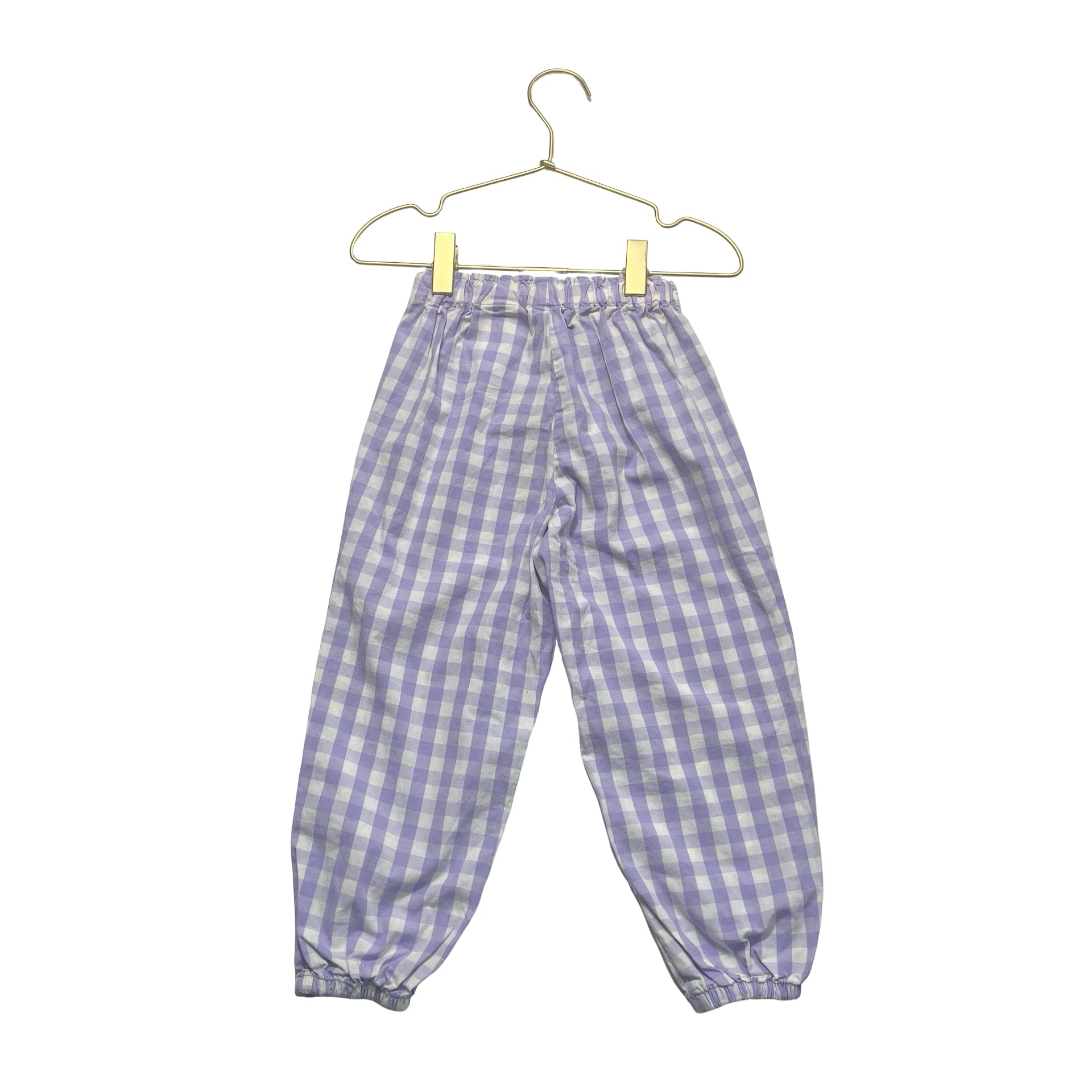 H&M Lavender Check Jogger Pants - Size 3T
