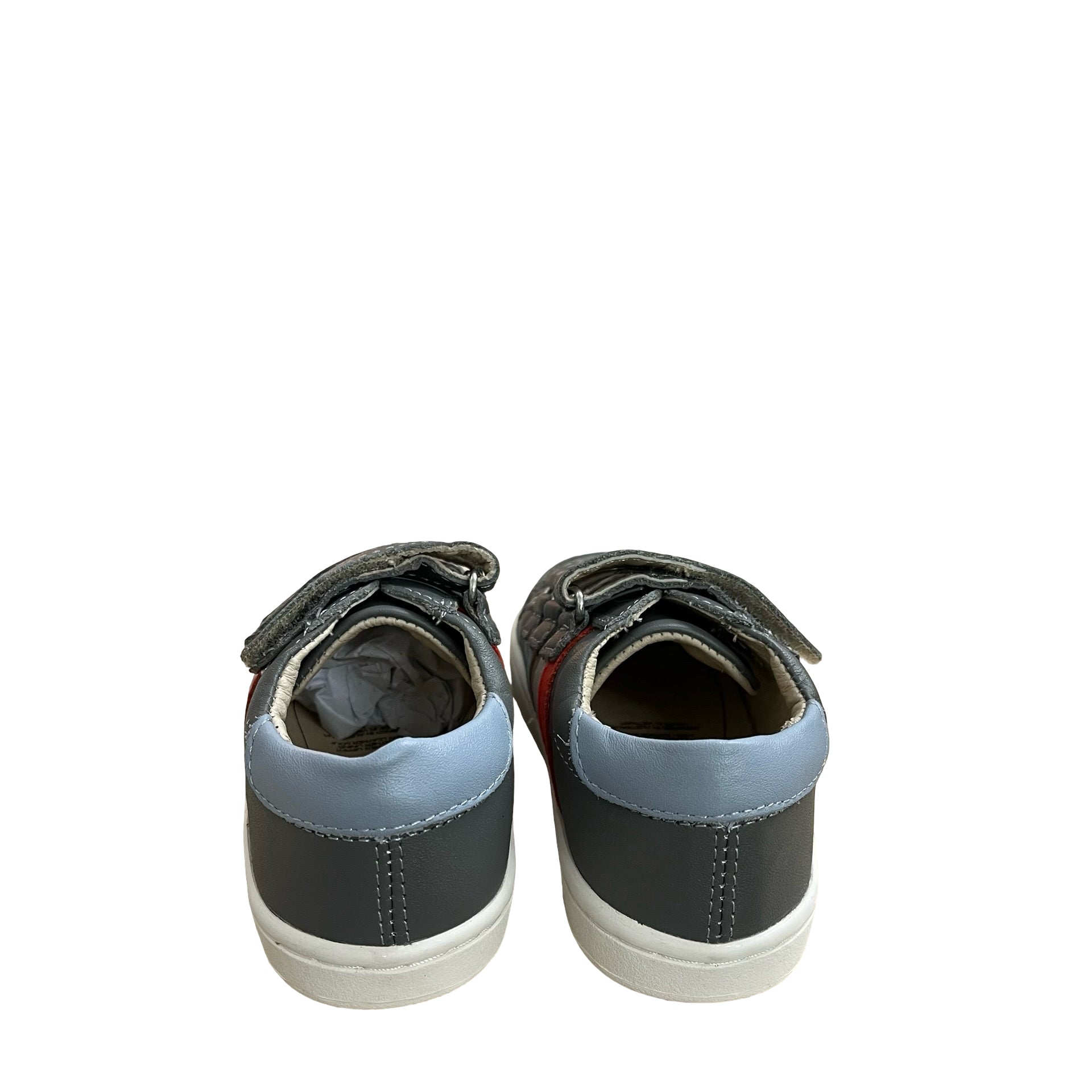 Old Soles Gray Striped Leather Velcro Sneakers New in Box - Size  8 (24 EU)