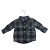 Andy & Evan Gray, Black, Red Plaid Flannel Shacket Shirt - Size 9-12 Mo