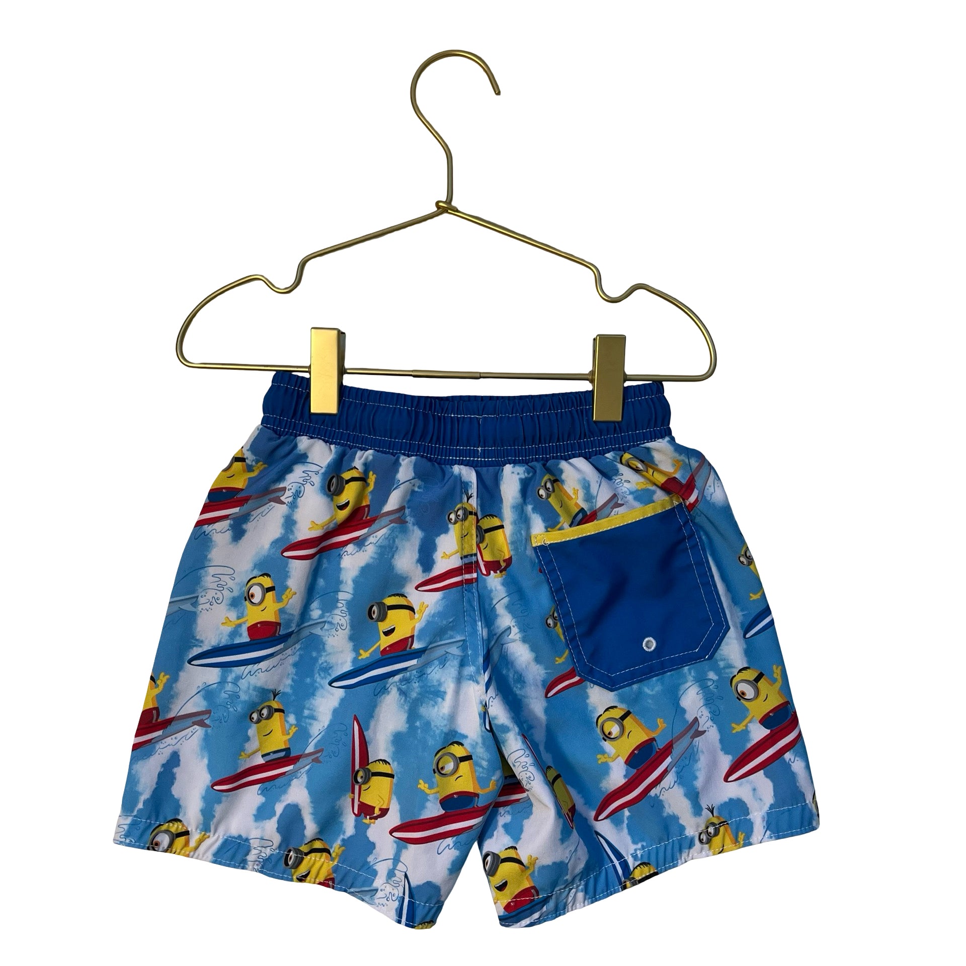 Universal Studios Blue Surfing Minions Swim Shorts - Size 4-5