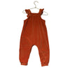Angel Dear Burnt Orange Velour Overalls - Size 18-24 Mo