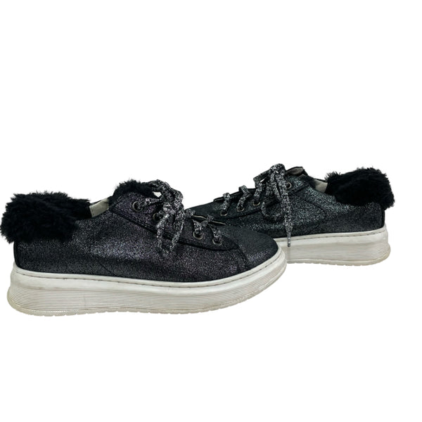Naturino Dark Gray Sparkle Sneaker - Size 12.5 (30)