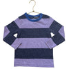 Primary Heather Navy & Lavender Striped Shirt - Size 3