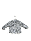 Splendid Gray & Ivory Leopard Hooded Fleece Jacket - Size 3-6 Months