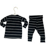 Lou Lou Black & White Striped Henley & Pants Set - Size 3-6 Mo