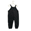 Zara Black & Silver Sparkle Velvet Overall Jumpsuit - Size 2-3