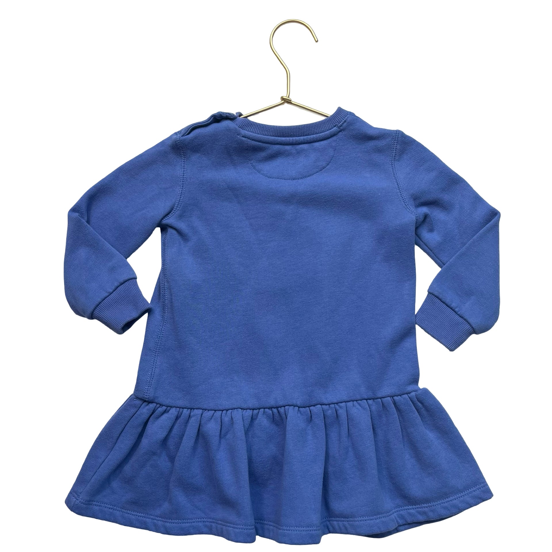 Polo Ralph Lauren Periwinkle Ski Polo Bear Sweatshirt Dress - Size 18 Mo