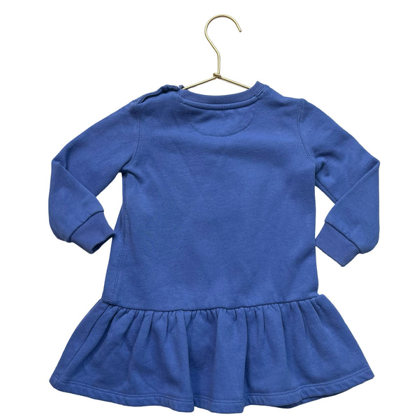 Polo Ralph Lauren Periwinkle Ski Polo Bear Sweatshirt Dress - Size 18 Mo