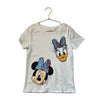 H&M x Disney White Flip Sequin Minnie & Daffy T-Shirt - Size 6-7