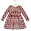 Old Navy Ivory & Red Fair Isle Print Dress - Size 4