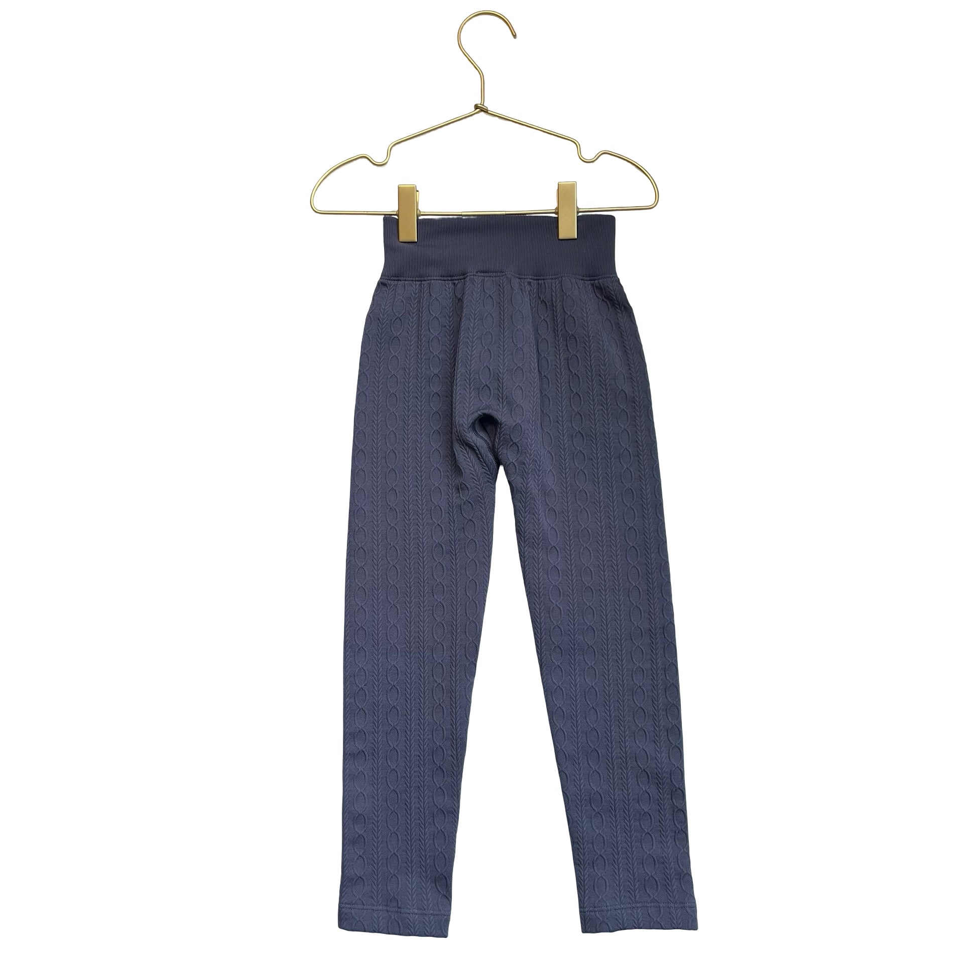 All in Motion Fleece-Lined Blue Cable Leggings - Size XS 4-5
