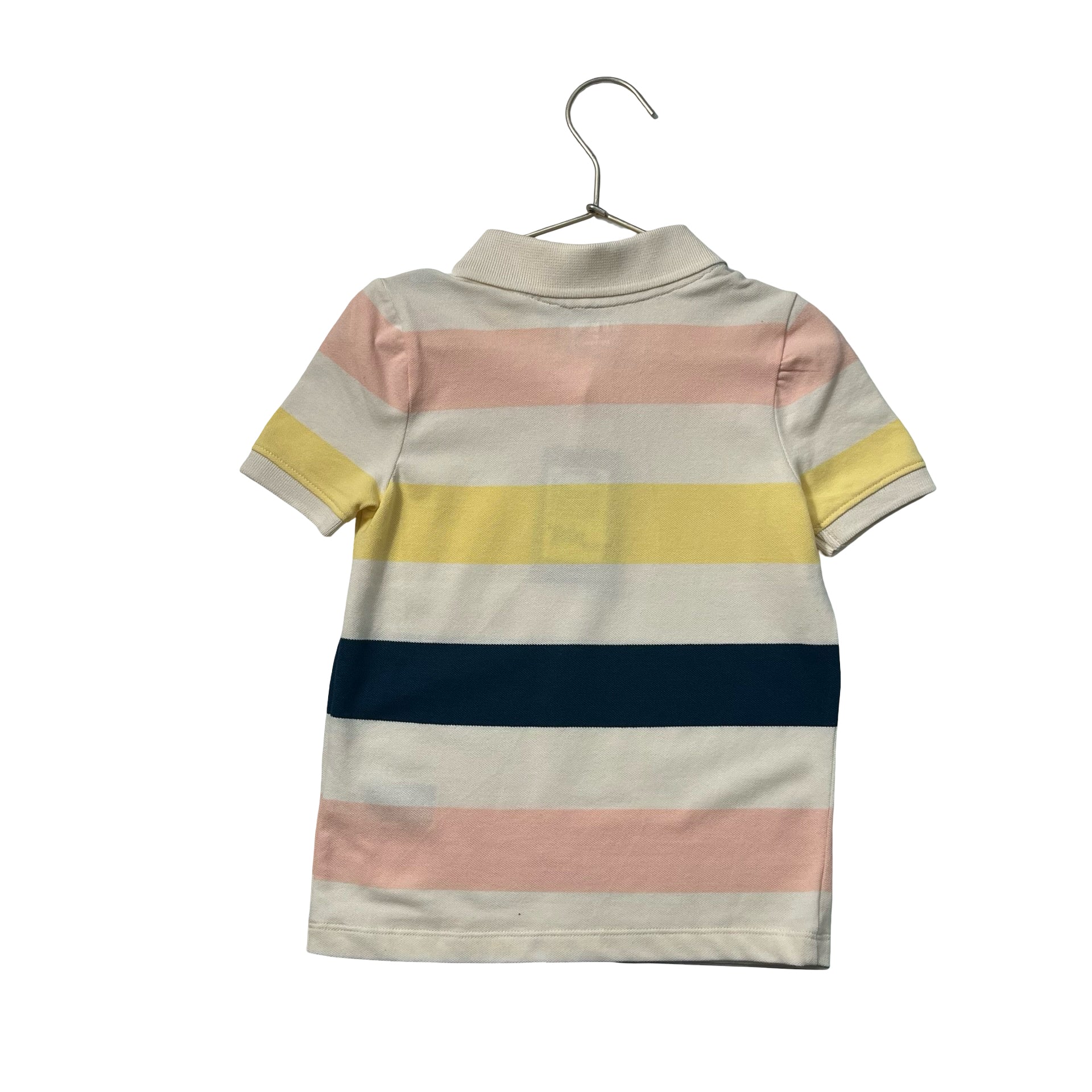 Old Navy Ivory, Pink, Yellow, Navy Striped Polo Shirt - Size 3T