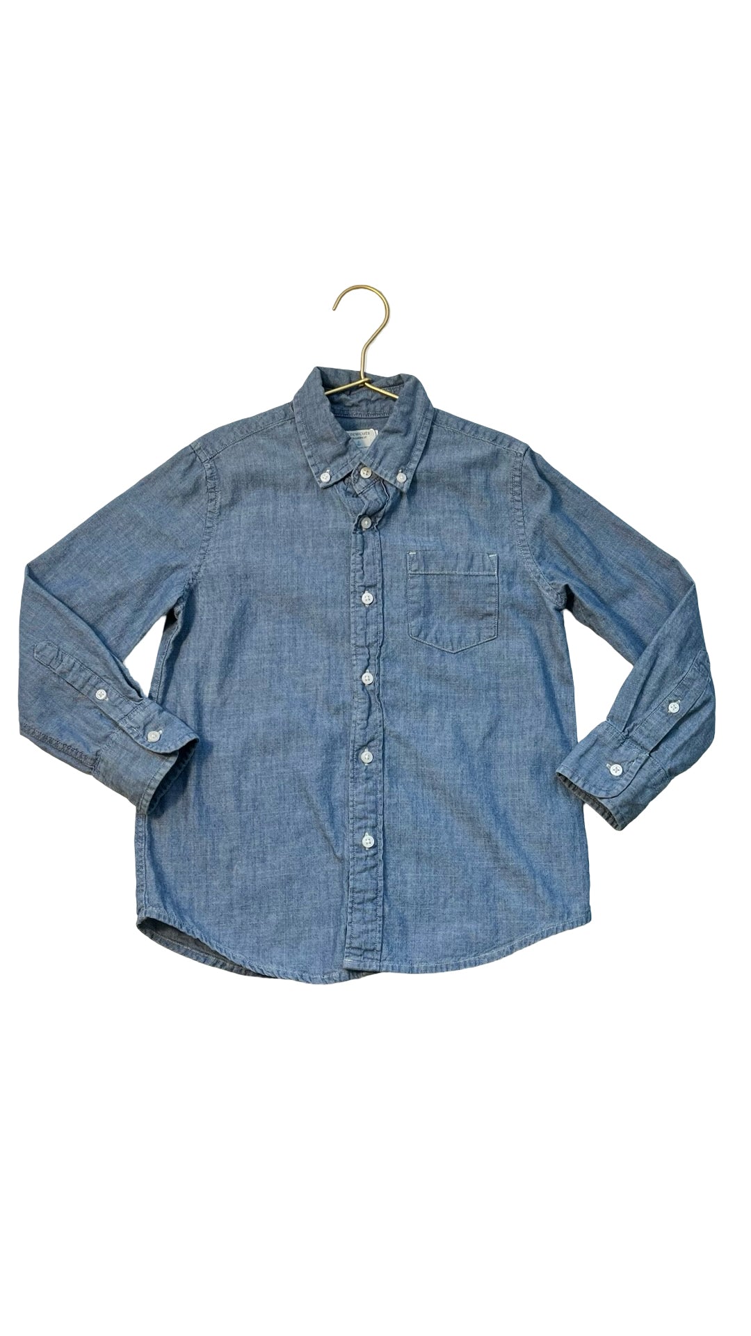 Crewcuts Chambray Button Down Shirt - Size 6-7