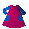 Hanna Andersson Blue & Magenta Colorblock Dress - Size 10