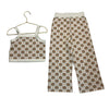Rylee & Cru Flower Pattern Knit Tank & Wide-Leg Pants Set - Size 6-7Y