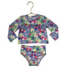 Baby Gap Flower Print Rash Guard 2-Piece Swim Suit - Size 6-12 Mo