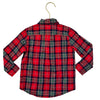 Janie and Jack Red Tartan Plaid Button Down Shirt - Size 18-24 Mo