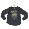 Old Navy Gray NYC Rock Center Christmas Tree Graphic Shirt - Size S 6-7