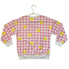 PH Play Petite Hailey Pink Check & Yellow Smiley Flower Print Sweatshirt - 8
