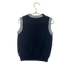 Armani Junior Navy & Gray Cotton Sweater Vest - Size 5A