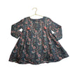 Louise Misha Navy, Pink, Purple Floral Metallic Stripe Dress - Size 3Y