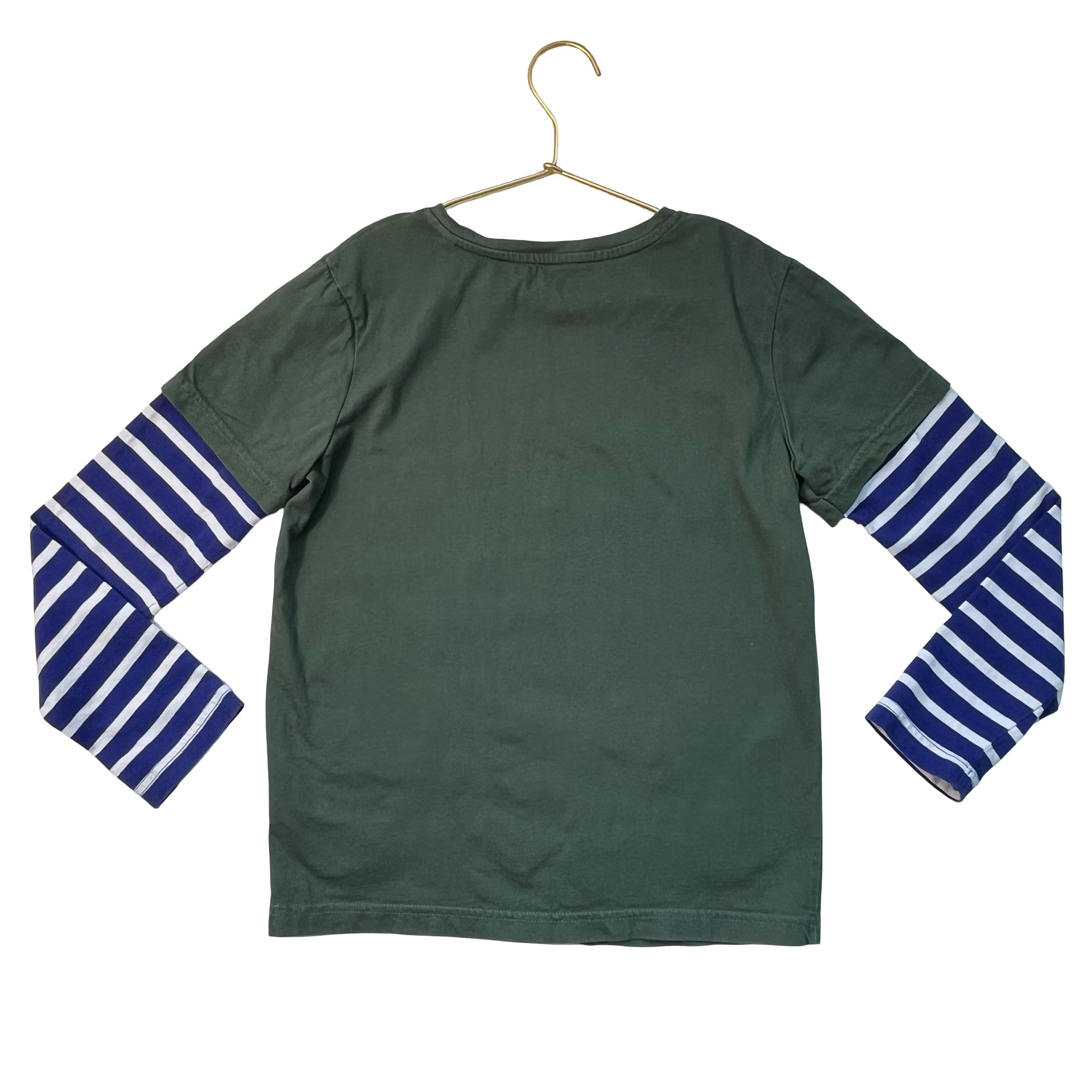 Mini Boden Green Monkey Applique Shirt - Size 9-10Y