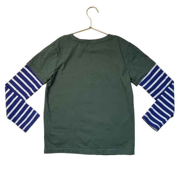 Mini Boden Green Monkey Applique Shirt - Size 9-10Y