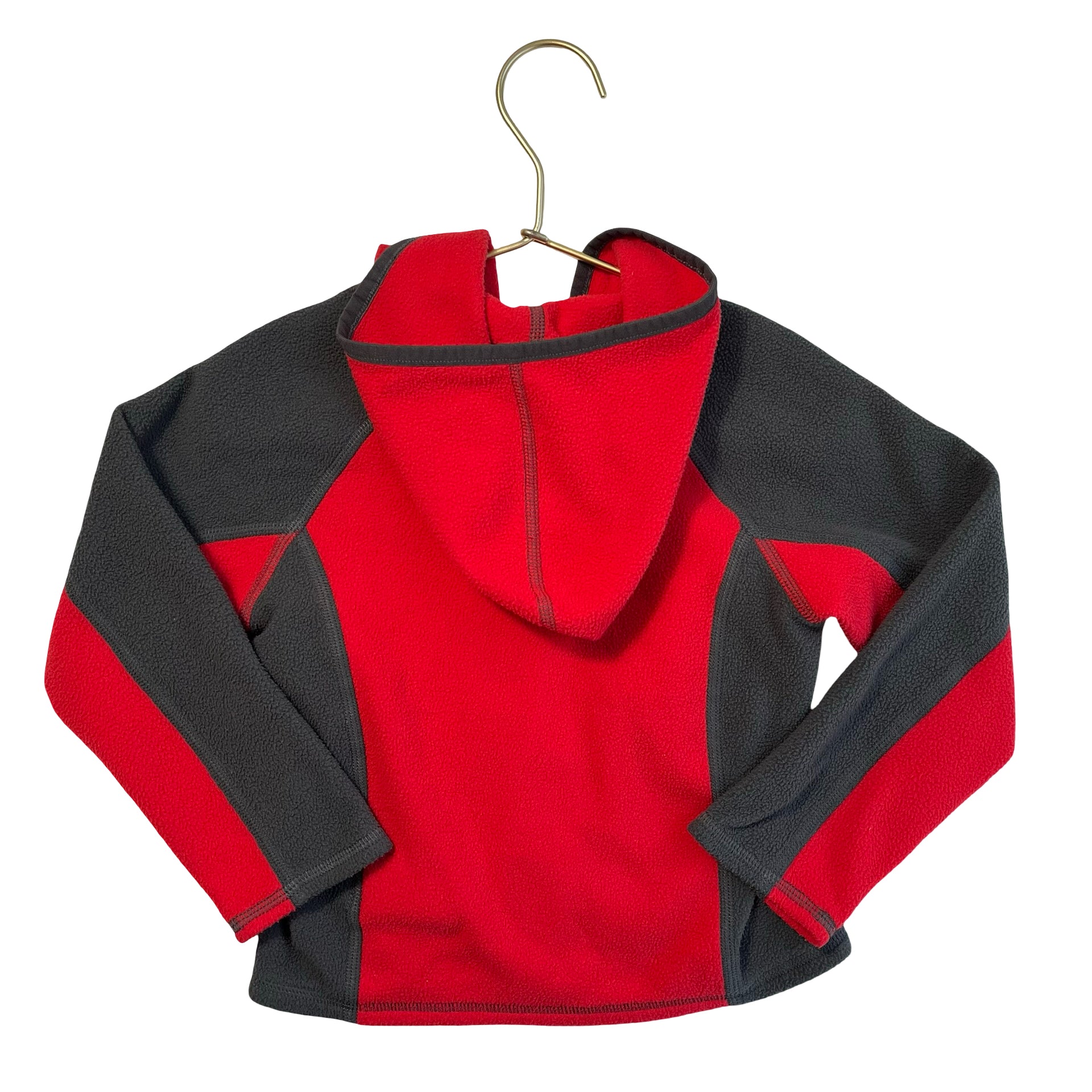 North Face Red & Gray Fleece Jacket - Size 3T