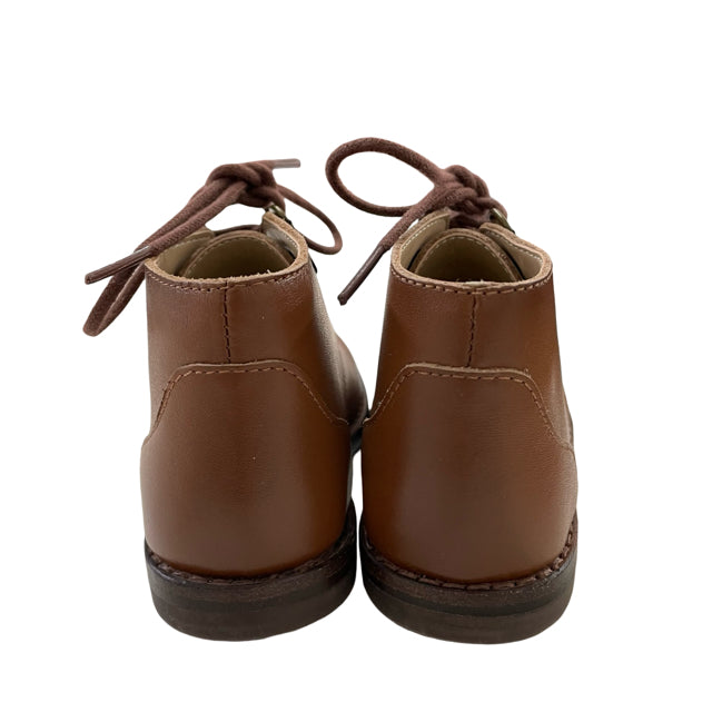 Janie and Jack Brown Leather Tie Ankle Boots - Size 9