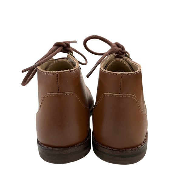 Janie and Jack Brown Leather Tie Ankle Boots - Size 9