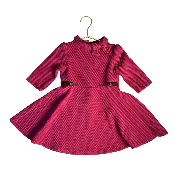 Janie and Jack Magenta Quilted Dress - Size 3