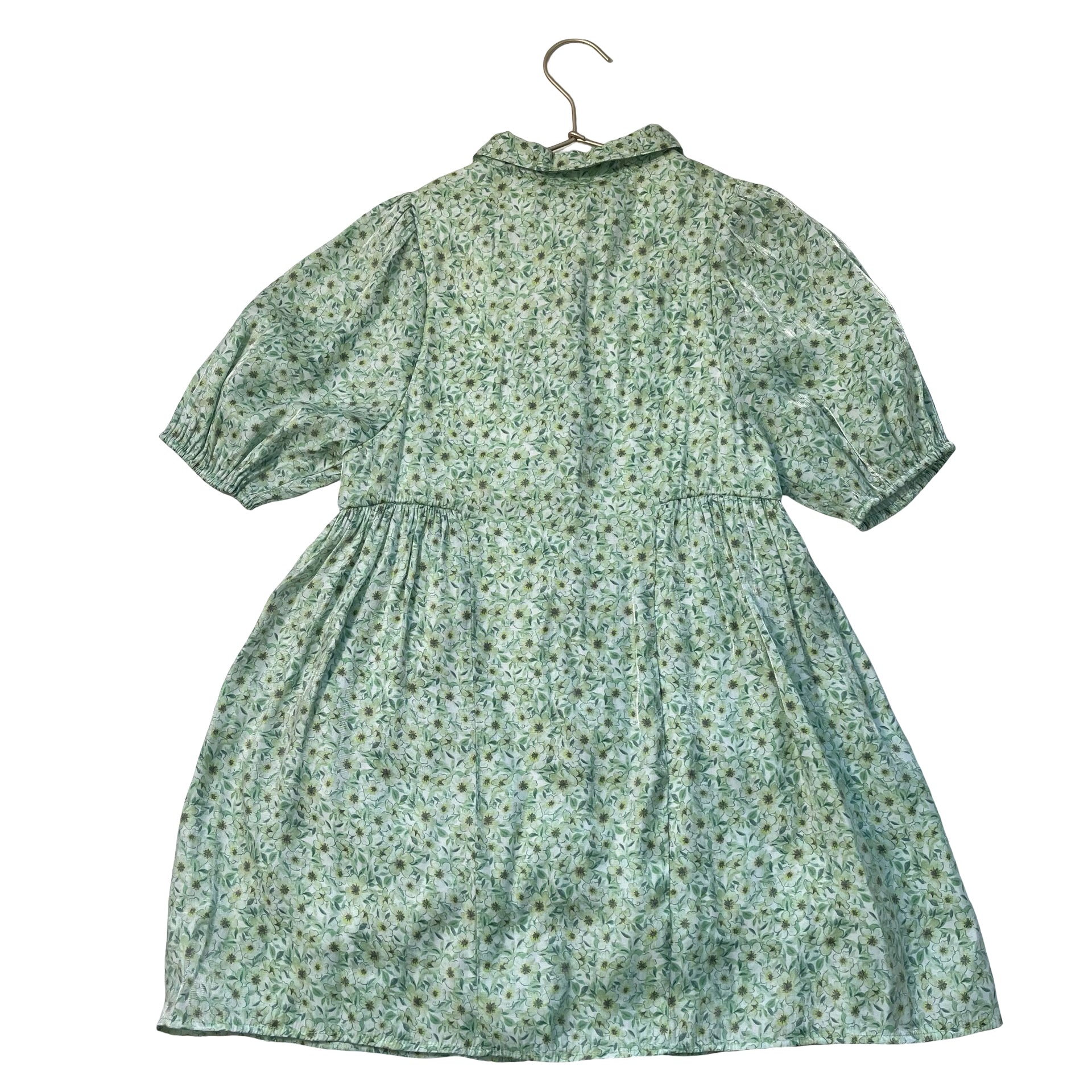 Zara Green Floral Shirt Dress - Size 9