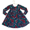 Hanna Andersson Navy Holly Print Dress - Size 6-7