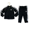 Adidas Black 2 Piece Track Suit - Size 12 Mo