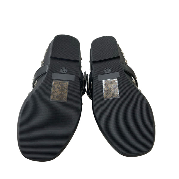Yosi Samra 'Miss Sadie Black Stud' Mary Jane Shoes New in Box - Size 10C