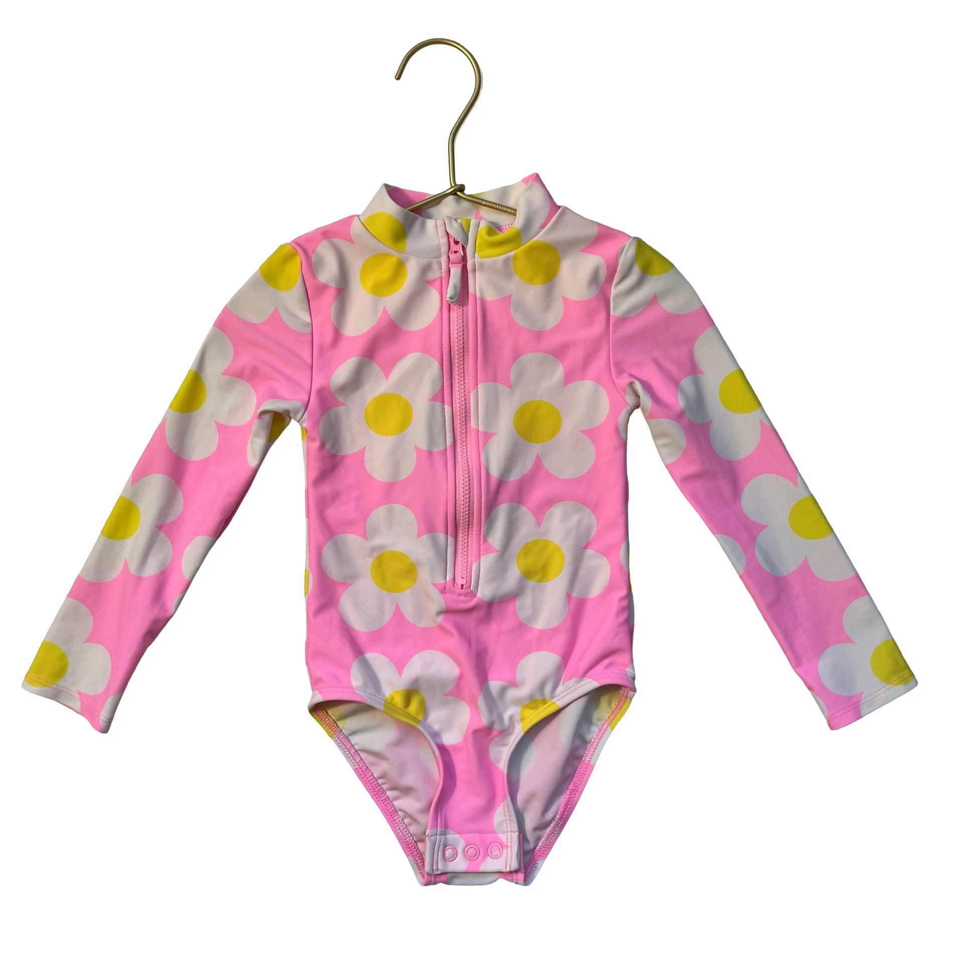 Gymboree Pink Daisy Print Swim Suit - Size 2T