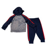 Adidas Navy, Gray, Red Track Suit Set - Size 2T