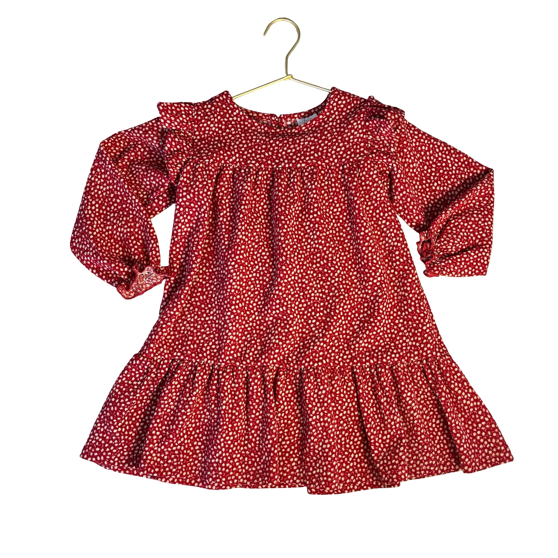 Zara Red Flower Print Dress - Size 4-5