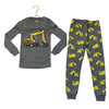 Family Feeling Gray & Yellow Construction Truck Print PJ Set - Size 5