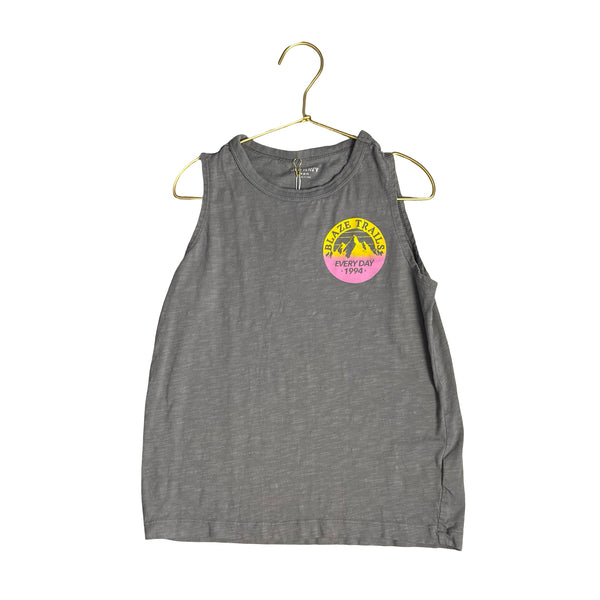 Old Navy Gray 'Blaze Trails' Tank Top - Size S 6-7