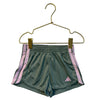 Adidas Sage Green & Pink Striped Athletic Shorts - Size 5