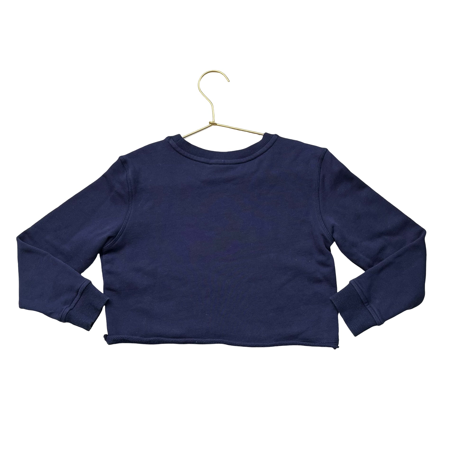 Terez Navy Embroidered Rainbow Cropped Sweatshirt - Size 6