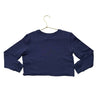 Terez Navy Embroidered Rainbow Cropped Sweatshirt - Size 6